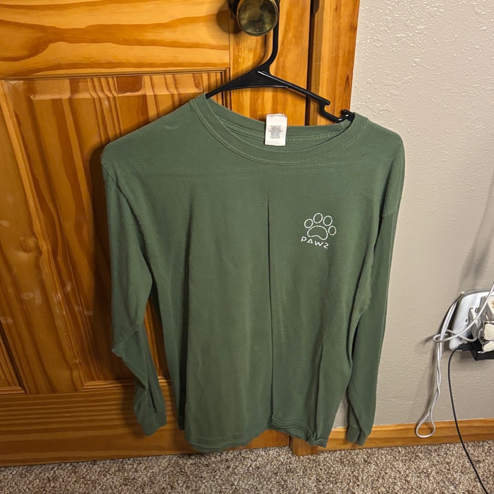 PAWZ Forest Green Long Sleeve with Paw Graphic